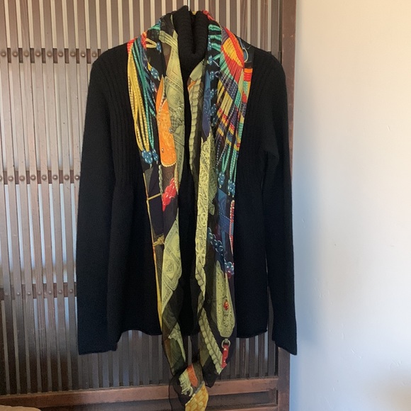 Authentic Hermes Ceintures et Liens silk mousseline shawl - Picture 11 of 12